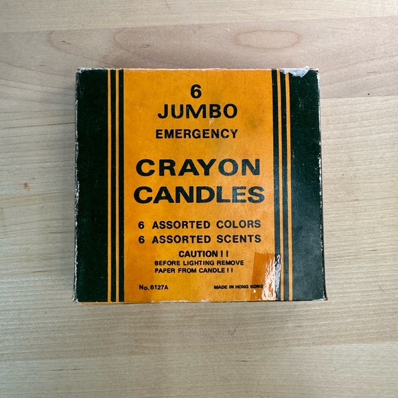 Crayon Candles (6) - Vintage Scented Unused Jumbo Emergency 60s - Picture 4 of 5